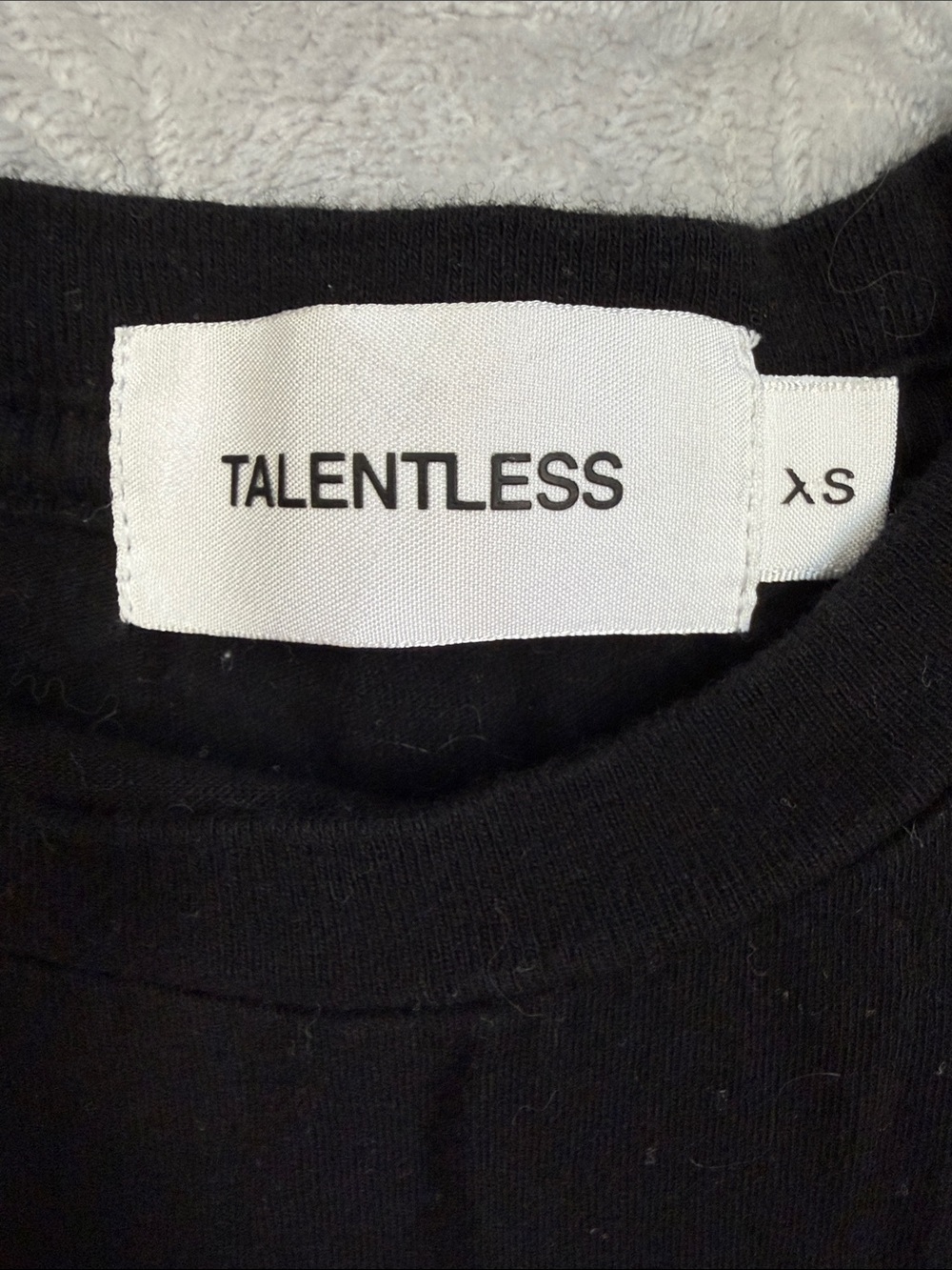 TALENTLESS Black Fitted Crewneck Short Sleeve Tee - Picture 5 of 6